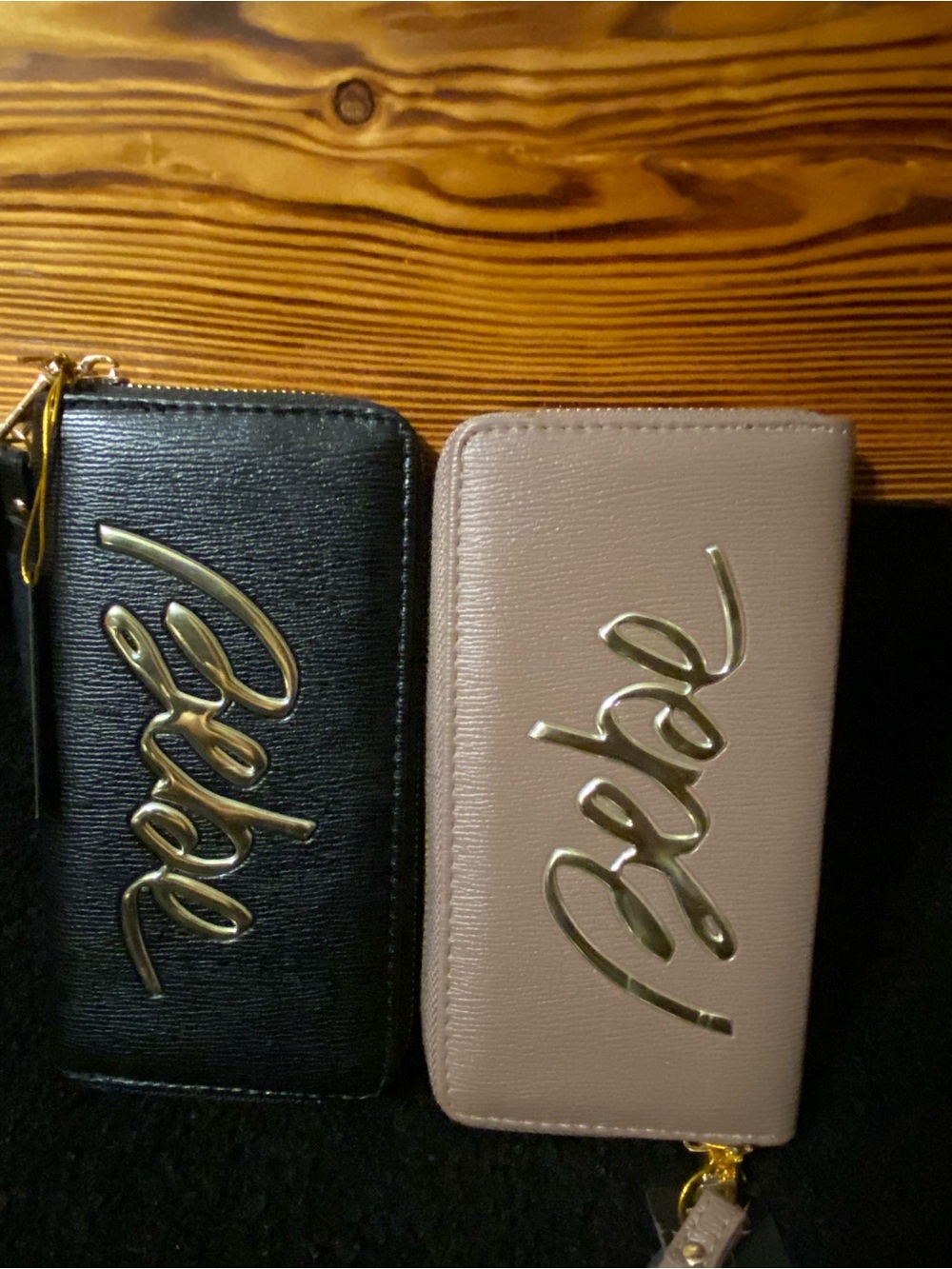 Bundle 2 piece Peel Signature Zip Wallet - Black and Taupe